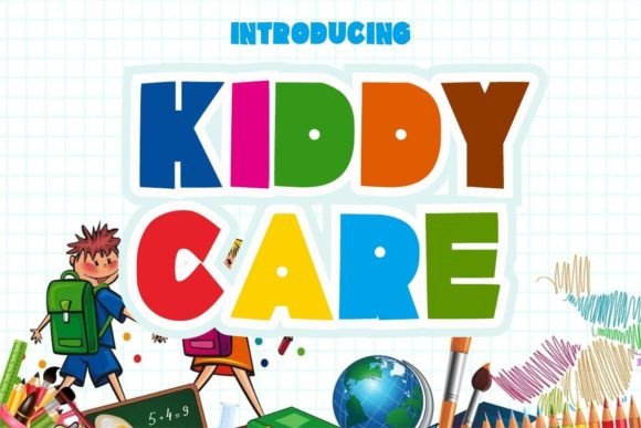 Kiddy Care: A Bold, Playful Display Font for Creative Branding