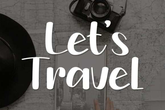 Let s Travel Font: A Happy, Handmade Display Typeface