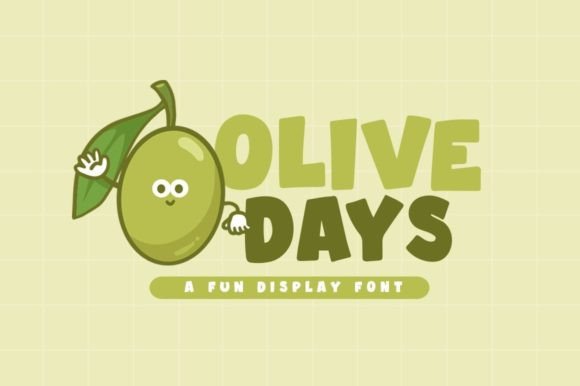 Olive Days: A Playful Display Font for Handmade Creators