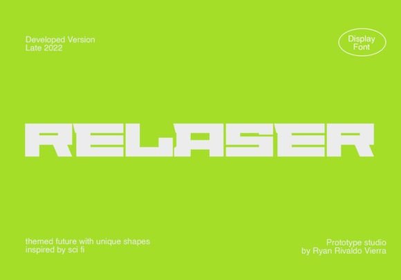Relaser: A Futuristic Display Font That Elevates Digital Branding