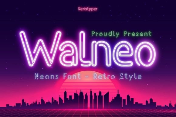 Walneo: A Display Font That Makes Your Headlines Glow